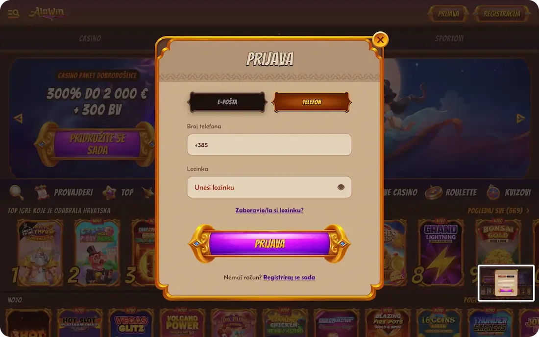 alawin casino prijava eposta